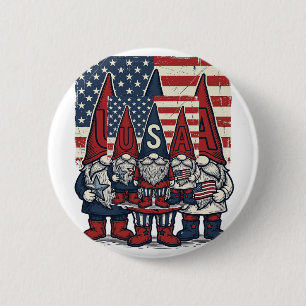 Patriotisk USA Gnom Trio Vintage Vektor Design_1 Knapp