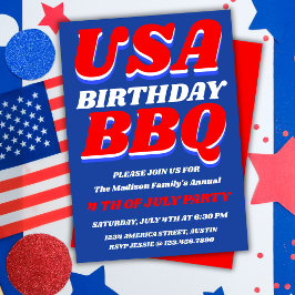 Patriotisk USA Grillfestinbjudan Inbjudningar