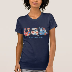 Patriotisk USA-kärlek 4 juli självständighetsdag T Shirt