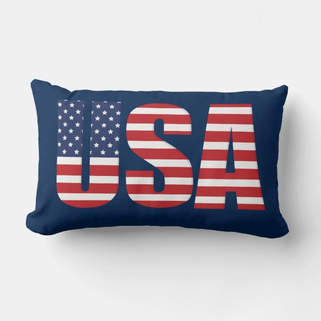 Patriotisk USA-kudde Lumbarkudde (Framsida)