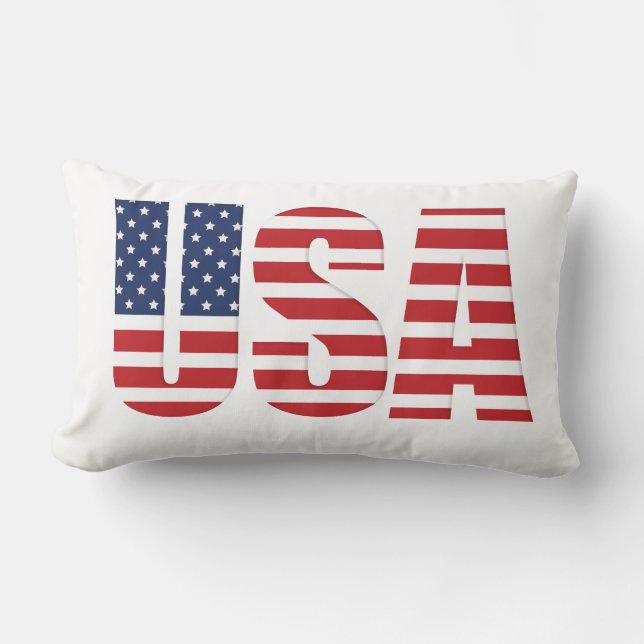 Patriotisk USA-kudde Lumbarkudde (Framsida)