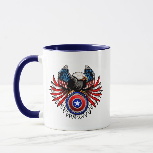 Patriotisk USA-örn Mugg (Vänster)