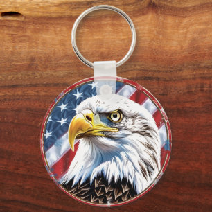 Patriotisk USA Örn Nyckelring Present