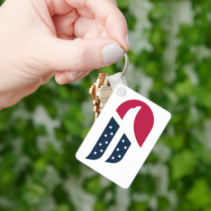 Patriotisk USA Örnvinge Nyckelring