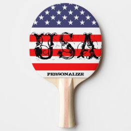 Patriotisk USA pingpong paddlar med amerikanska Pingisracket