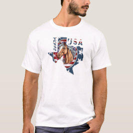 Patriotisk USA Texas T Shirt