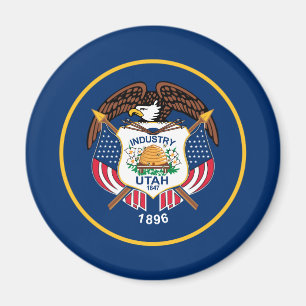 Patriotisk Utah statsflagga Magnet