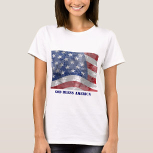 Patriotisk utslagsplatsskjorta tee
