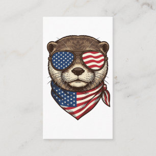 Patriotisk utter vektor vintage gravyr skjorta Des Visitkort