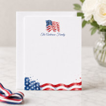Patriotisk vågig amerikansk flagga