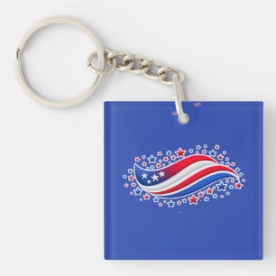 Patriotisk vågig amerikansk flagga med stjärnor