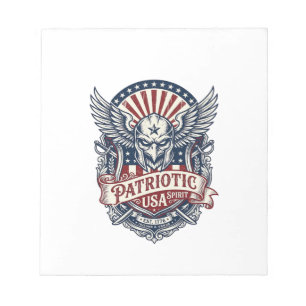 Patriotisk Vaktmask Frihet Militärt Inspirerad  Anteckningsblock