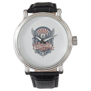 Patriotisk Vaktmask Frihet Militärt Inspirerad Armbandsur