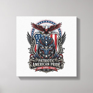 Patriotisk Vaktmask Frihet Militärt Inspirerad Canvastryck
