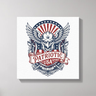 Patriotisk Vaktmask Frihet Militärt Inspirerad Canvastryck