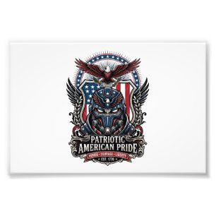 Patriotisk Vaktmask Frihet Militärt Inspirerad  Fototryck