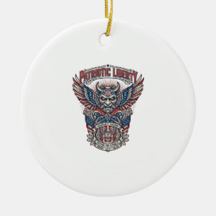 Patriotisk Vaktmask Frihet Militärt Inspirerad Julgransprydnad Keramik