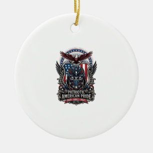 Patriotisk Vaktmask Frihet Militärt Inspirerad Julgransprydnad Keramik
