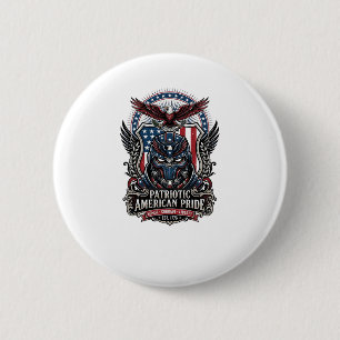 Patriotisk Vaktmask Frihet Militärt Inspirerad Knapp