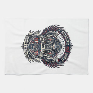 Patriotisk Vaktmask Frihet Militärt Inspirerad  Kökshandduk