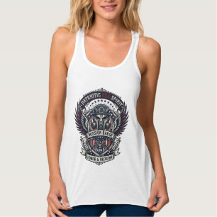 Patriotisk Vaktmask Frihet Militärt Inspirerad  Linne Med Racerback