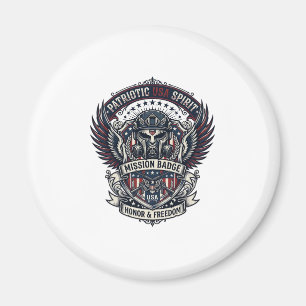 Patriotisk Vaktmask Frihet Militärt Inspirerad Magnet
