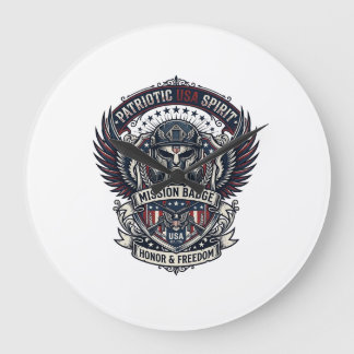 Patriotisk Vaktmask Frihet Militärt Inspirerad  Stor Klocka