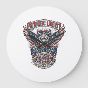 Patriotisk Vaktmask Frihet Militärt Inspirerad Stor Klocka