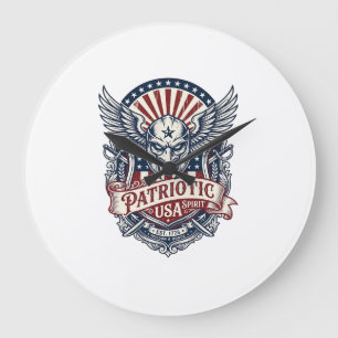 Patriotisk Vaktmask Frihet Militärt Inspirerad Stor Klocka