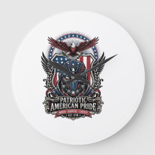 Patriotisk Vaktmask Frihet Militärt Inspirerad Stor Klocka