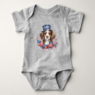 Patriotisk Valp 4:e Juli USA:s självständighetsdag T Shirt