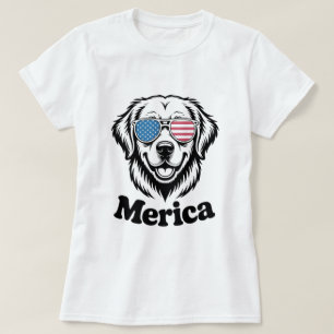 "Patriotisk Valp i Shades - 4:e juli-Pridet!" T Shirt
