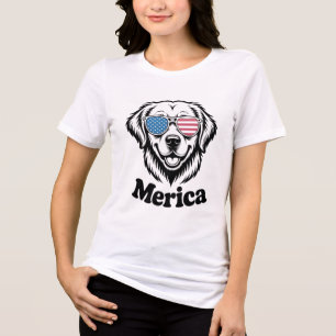 "Patriotisk Valp i Shades - 4:e juli-Pridet!" T Shirt