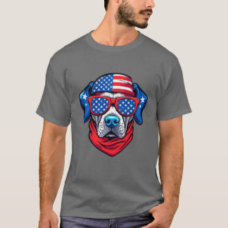 Patriotisk Valp i Stil T Shirt