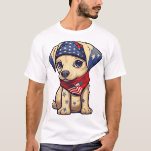 Patriotisk Valp - Stil 12 T Shirt