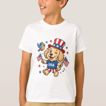 Patriotisk valp USA självständighetsdag