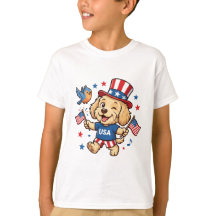 Patriotisk valp USA självständighetsdag