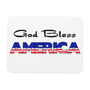 Patriotisk välsigna dig Amerika Magnet