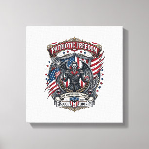 Patriotisk Vampyr Frihet Lord Skräck Monster Patr Canvastryck