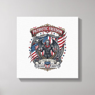 Patriotisk Vampyr Frihet Lord Skräck Monster Patr Canvastryck