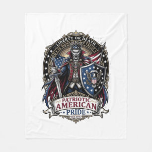 Patriotisk Vampyr Frihet Lord Skräck Monster Patr Fleecefilt