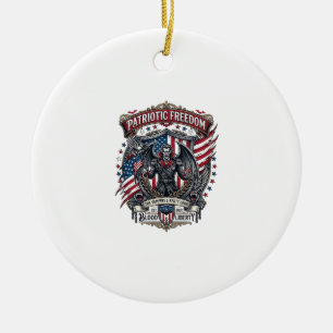 Patriotisk Vampyr Frihet Lord Skräck Monster Patr Julgransprydnad Keramik