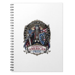 Patriotisk Vampyr Frihets Herre Skräck Monster Pat Anteckningsbok