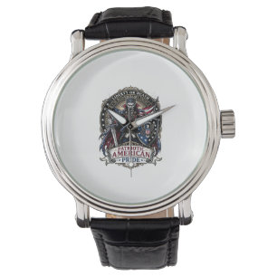Patriotisk Vampyr Frihets Herre Skräck Monster Pat Armbandsur