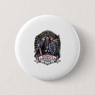 Patriotisk Vampyr Frihets Herre Skräck Monster Pat Knapp