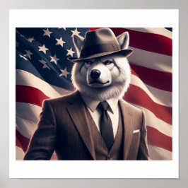 Patriotisk Varg Poster