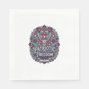 Patriotisk vårträdgård vektor grafisk t-shirt pappersservett