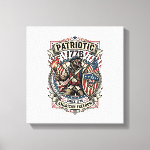 Patriotisk Varulv Patriot Skräck Monster Patriot Canvastryck