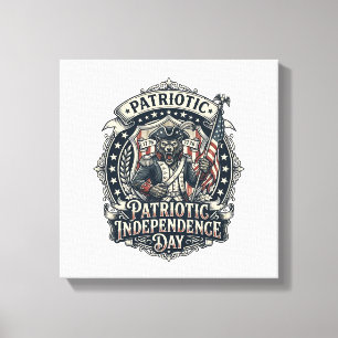 Patriotisk Varulv Patriot Skräck Monster Patriot Canvastryck