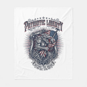 Patriotisk Varulv Patriot Skräck Monster Patriot  Fleecefilt